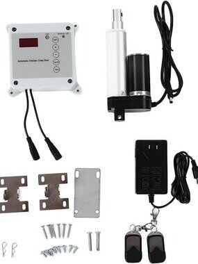 Automatic Chicken Coop Door Opener with Timer & Remote Control - Easy Setup!